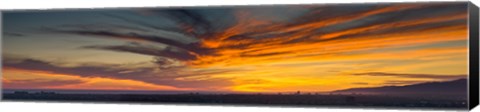 Framed Clouds in the sky at dusk, Marina Del Rey, Santa Monica, Los Angeles, California, USA Print