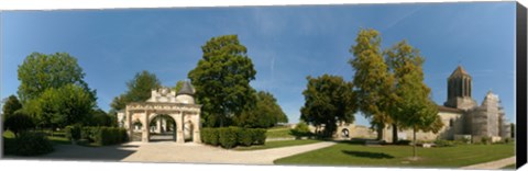 Framed Renaissance Gate, Church of Notre Dame, Surgeres, Charente-Maritime, Poitou-Charentes, France Print