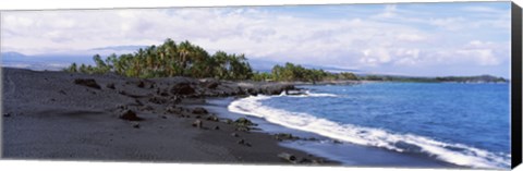 Framed Surf on the beach, Hawaii, USA Print