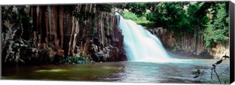 Framed Waterfall, Rochester Falls, Mauritius Island, Mauritius Print