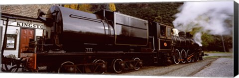 Framed Kingston Flyer vintage steam train, Kingston, Otago Region, South Island, New Zealand Print