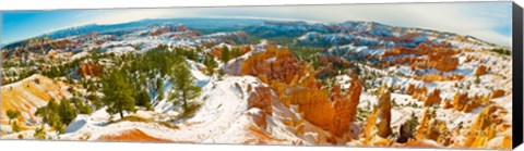 Framed Rock formations in a canyon, Bryce Canyon, Bryce Canyon National Park, Red Rock Country, Utah, USA Print