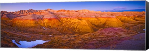 Framed Rock formations on a landscape, Badlands National Park, South Dakota, USA Print