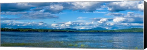 Framed Raquette Lake in the Adirondack Mountains, New York State, USA Print