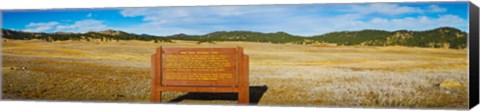 Framed Signboard at Wind Cave National Park, Black Hills National Forest, South Dakota, USA Print