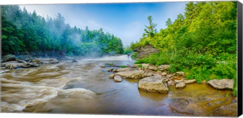 Framed Youghiogheny River a wild and scenic river, Swallow Falls State Park, Garrett County, Maryland Print