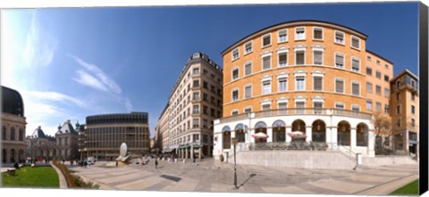 Framed Buildings at Place Louis Pradel, Lyon, Rhone, Rhone-Alpes, France Print