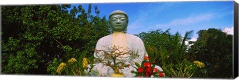 Framed Low angle view of a Buddha statue, Lahaina Jodo Mission, Maui, Hawaii, USA Print