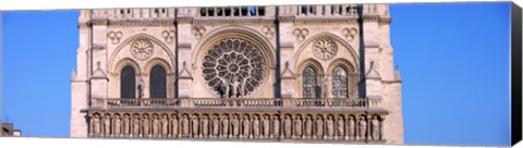 Framed Architectural detail of a cathedral, Notre Dame de Paris, Paris, Ile-de-France, France Print