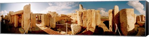 Framed Ruins of Ggantija Temples, Gozo, Malta Print