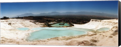 Framed Travetine Pool and Hot Springs, Pamukkale, Denizli Province, Turkey Print