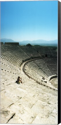 Framed Ancient theatre in the ruins of Hierapolis, Pamukkale,Turkey (vertical) Print