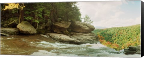 Framed Kaaterskill Falls in autumn, Catskill Mountains, New York State, USA Print
