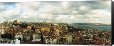 Framed Aerial view of Istanbul, Turkey Print