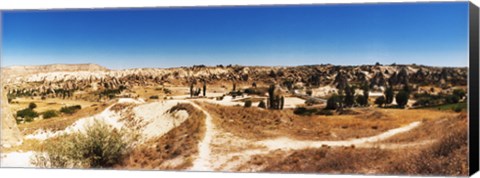 Framed Road passing through Cappadocia, Central Anatolia Region, Turkey Print