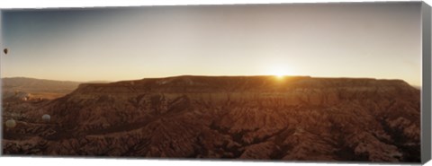 Framed Cappadocia landscape at sunrise, Cappadocia, Central Anatolia Region, Turkey Print