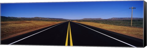 Framed Highway passing through a landscape, New Mexico Print