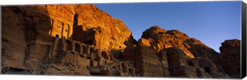 Framed Royal Tombs at Petra, Wadi Musa, Jordan Print