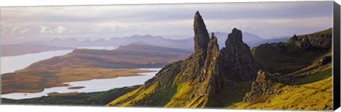 Framed Old Man of Storr Mountains, Isle of Skye, Inner Hebrides, Highland Region, Scotland Print