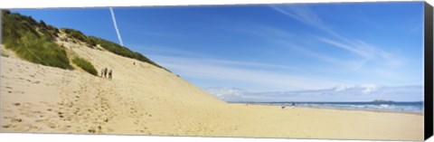 Framed Huge sand dune at White Rocks Bay, County Antrim, Northern Ireland Print