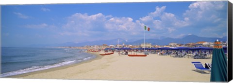 Framed Resort on the beach, Viareggio, Tuscany, Italy Print