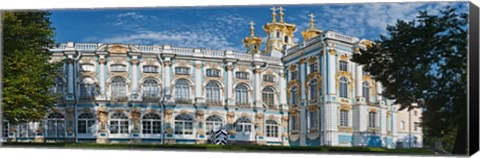 Framed Facade of a palace, Catherine Palace, Tsarskoye Selo, St. Petersburg, Russia Print