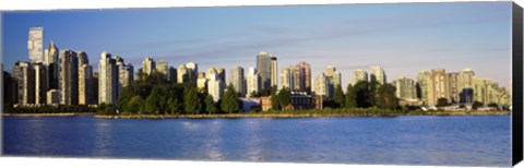 Framed City skyline, Vancouver, British Columbia, Canada Print