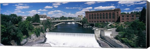 Framed Monroe Street Bridge across Spokane River, Spokane, Washington State Print