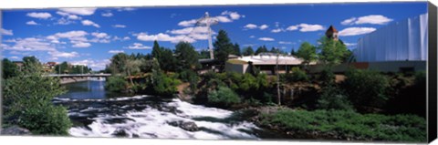 Framed Imax Theater with Spokane Falls, Spokane, Washington State, USA Print