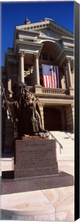 Framed Statue at Wyoming State Capitol, Cheyenne, Wyoming, USA Print