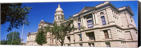 Framed Low angle view of a government building, Wyoming State Capitol, Cheyenne, Wyoming, USA Print