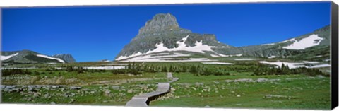 Framed Hidden Lake Nature Trail at US Glacier National Park, Montana, USA Print