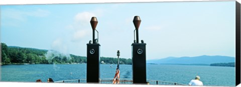 Framed View from the Minne Ha Ha Steamboat, Lake George, New York State, USA Print