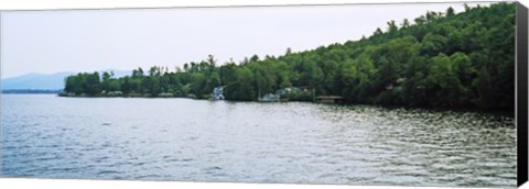 Framed View from a boat, Lake George, New York State, USA Print