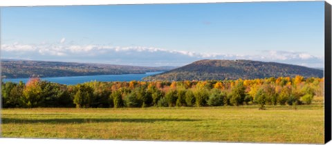 Framed Bluff on Keuka Lake in autumn, Finger Lakes, New York State, USA Print