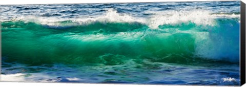 Framed Wave splashing on the beach, Todos Santos, Baja California Sur, Mexico Print