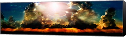 Framed Clouds in the sky at sunset Print