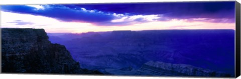 Framed Grand Canyon at dusk, Grand Canyon National Park, Arizona, USA Print