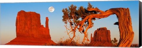 Framed Rock formations, Monument Valley Tribal Park, Utah Navajo, San Juan County, Utah, USA Print