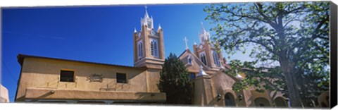 Framed Low angle view of a church, San Felipe de Neri Church, Old Town, Albuquerque, New Mexico, USA Print