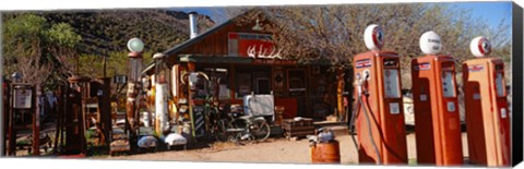 Framed Old Frontier Gas Station, Embudo, New Mexico Print