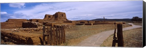 Framed Ruins of the Pecos Pueblo mission church, Pecos National Historical Park, New Mexico, USA Print