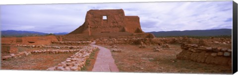 Framed Church ruins in Pecos National Historical Park, New Mexico, USA Print