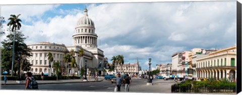 Framed Government building in a city, El Capitolio, Havana, Cuba Print
