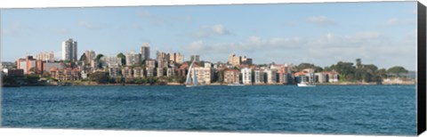 Framed Apartments and houses at the waterfront, Waruda Street, Kirribilli Avenue, Kirribilli, Sydney, New South Wales, Australia Print