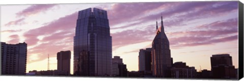 Framed Pinnacle at Symphony Place and BellSouth Building at sunset, Nashville, Tennessee, USA 2013 Print