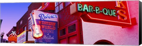 Framed Neon signs on building, Nashville, Tennessee, USA Print