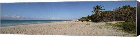 Framed Sandy beach, Varadero Beach, Varadero, Matanzas, Cuba Print