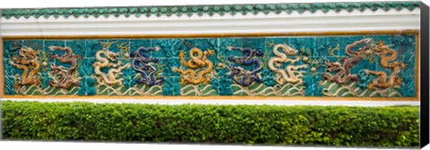 Framed Dragon frieze outside a building, Singapore Chinese Chamber of Commerce and Industry, Singapore Print