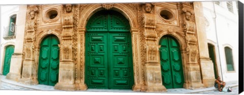 Framed Facade of the Sao Francisco Church and Convent of Salvador in Pelourinho, Salvador, Bahia, Brazil Print